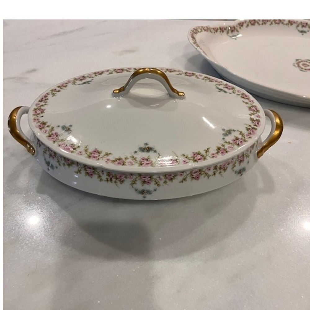 Theodore Haviland Serving Dish Set Floral Gold Trim Elegant China - Picture 3 of 10